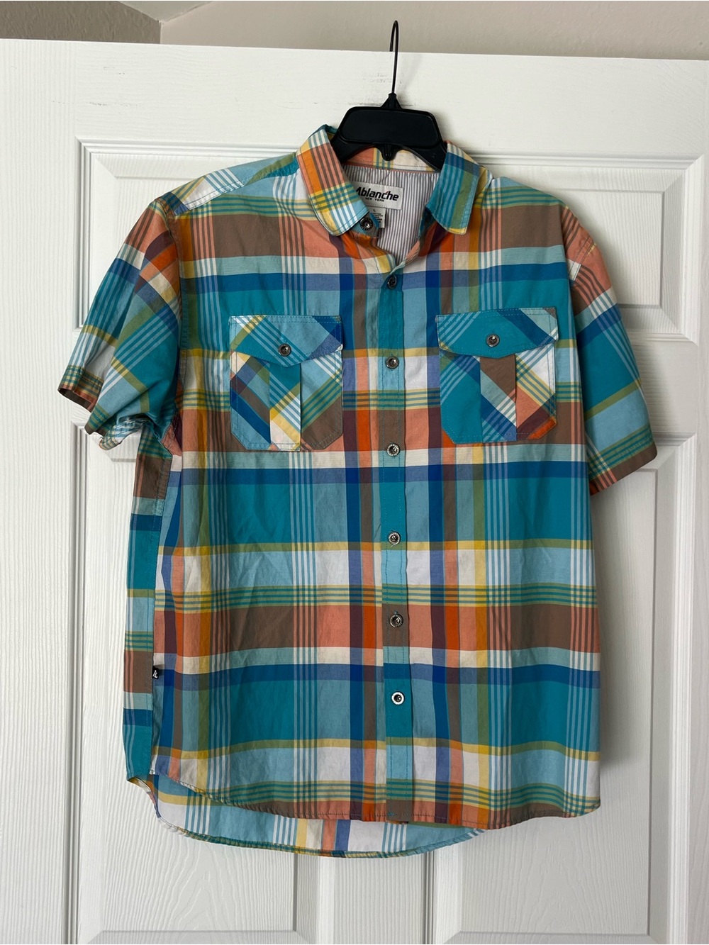 NWOT Ablanche Plaid Button Down Shirt